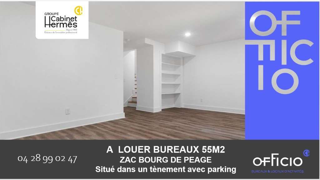 A louer bureaux 55m² refait à neuf Bourg-de-Péage
