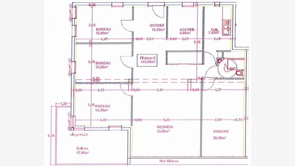 A louer bureaux récents 156m² à Bourg-lès-Valence