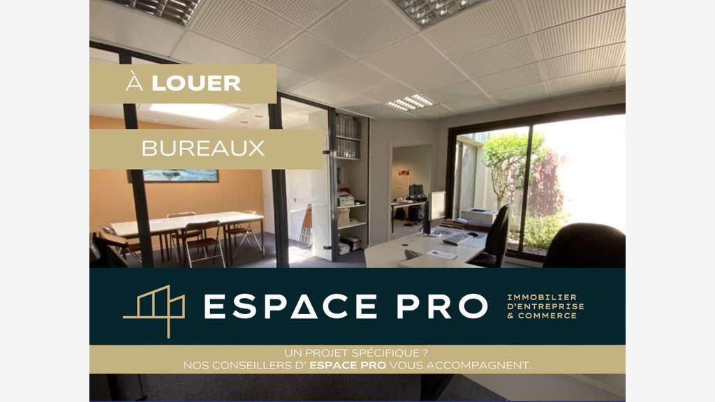 Bureaux cloisonnés à louer à l'Ouest de Caen