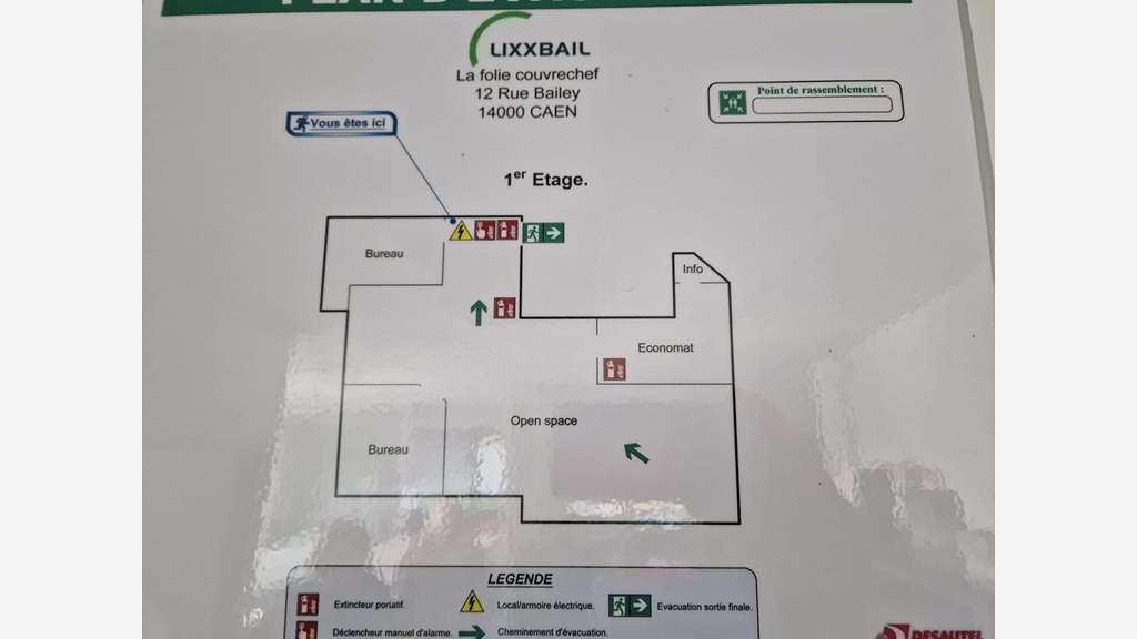 A louer bureaux 70m² R+1 à Caen Nord