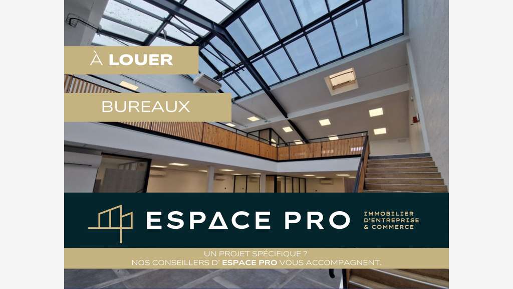 A louer bureaux 382m² sur 2 niveaux à Caen centre