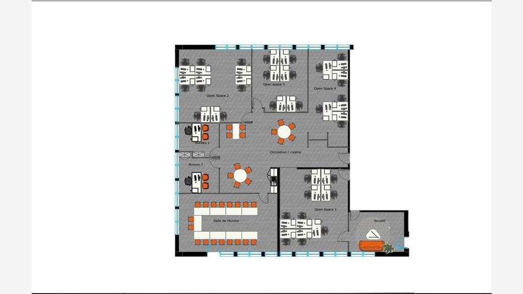 Bureaux spacieux modernes à louer à Cesson-Sévigné