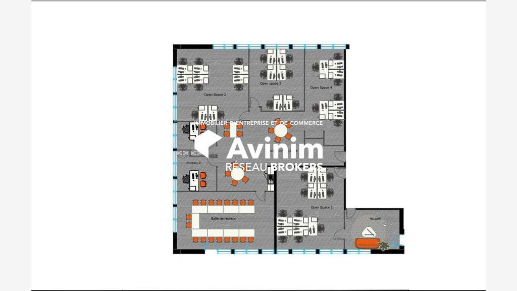 Bureaux modernes 292m² à louer à Cesson-Sévigné