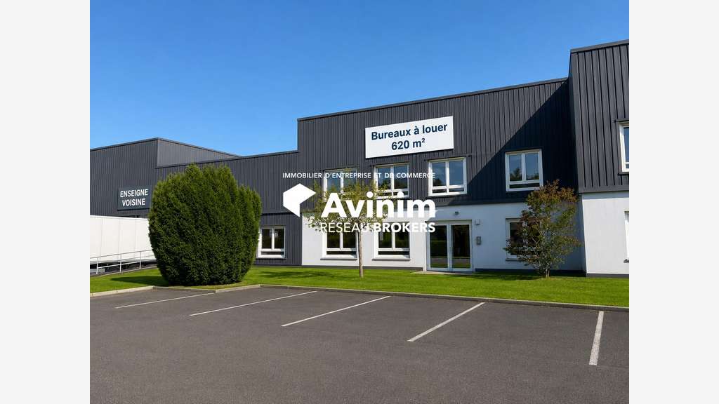 Loue bureaux lumineux 620m² sur 2 niveaux Chauray