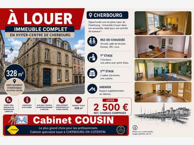 A louer bureaux en hyper-centre de Cherbourg