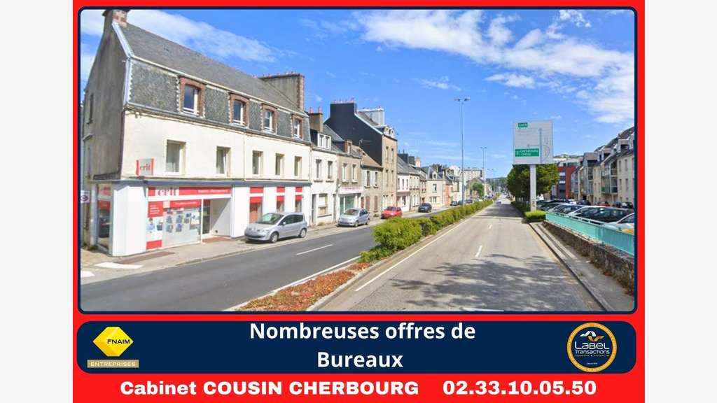 A louer bureaux de 80m² sur axe passant Cherbourg