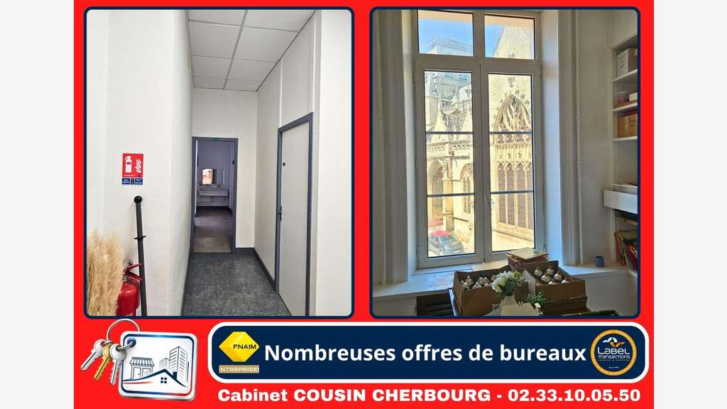A louer bureaux 280m² en hyper centre de Cherbourg