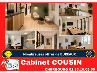 A louer bureaux de 200m² à Cherbourg en Cotentin