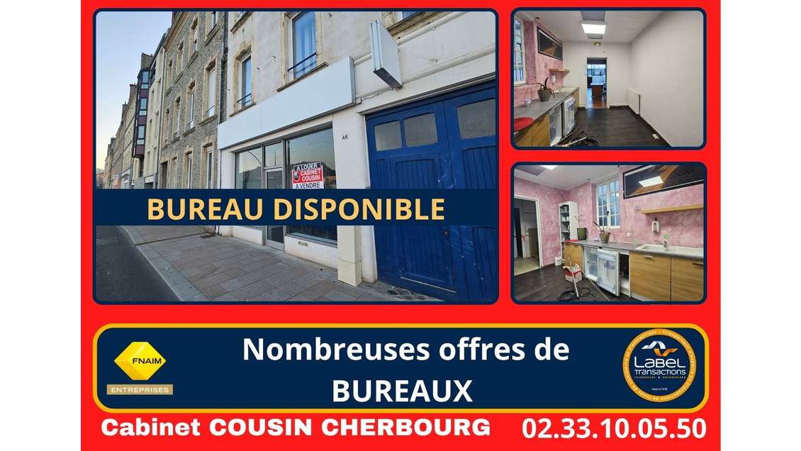 A louer bureaux 74m² sur les quais à Cherbourg