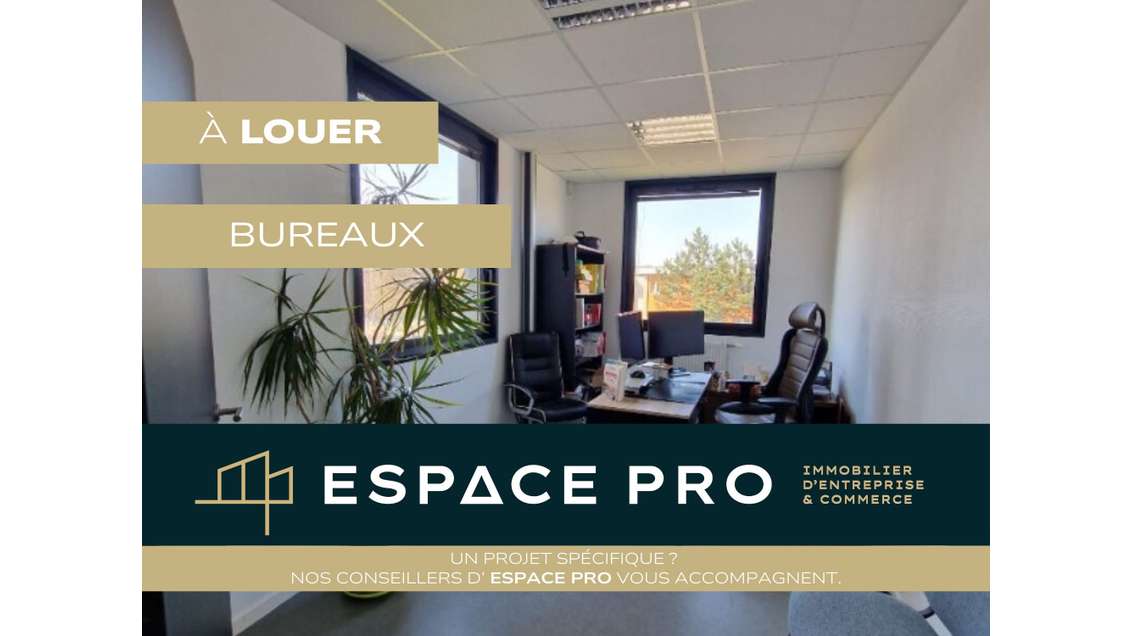 A louer 58m² de bureaux au 1er étage Est de Caen