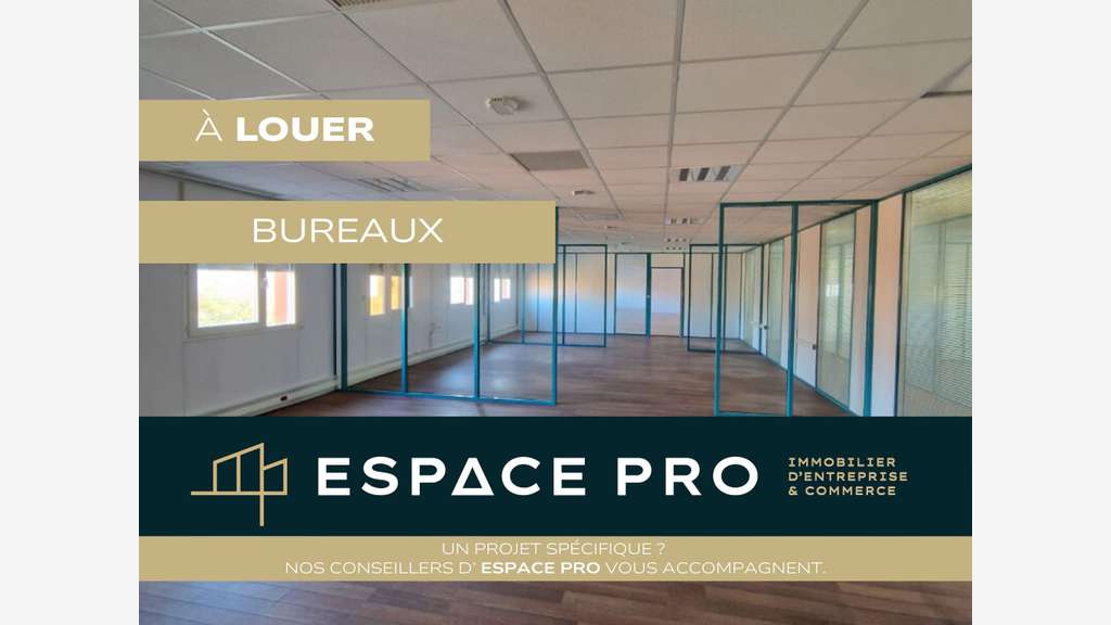 A louer bureaux aménagés 457m² R+1 à Colombelles
