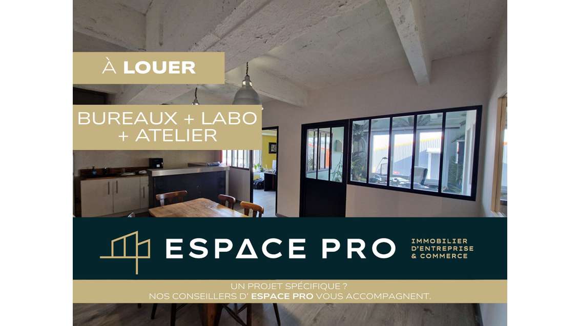 A louer 480m² de bureaux atelier à l'Est de Caen