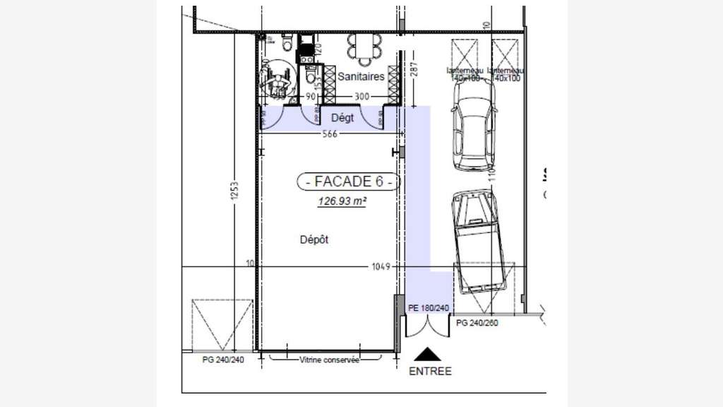 Local activité 127m² à louer à Cournon-d'Auvergne