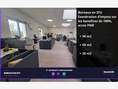 Bureaux à louer en QPV (ex-ZFU)  à Creil