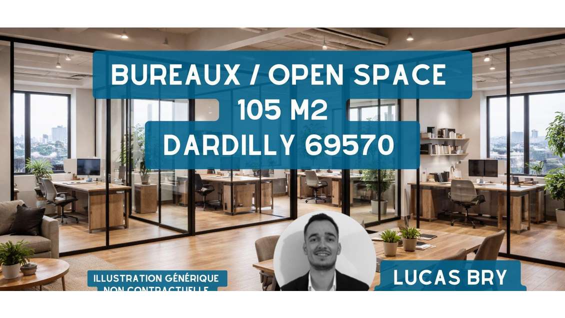 Location bureaux open space de 105m² à Dardilly