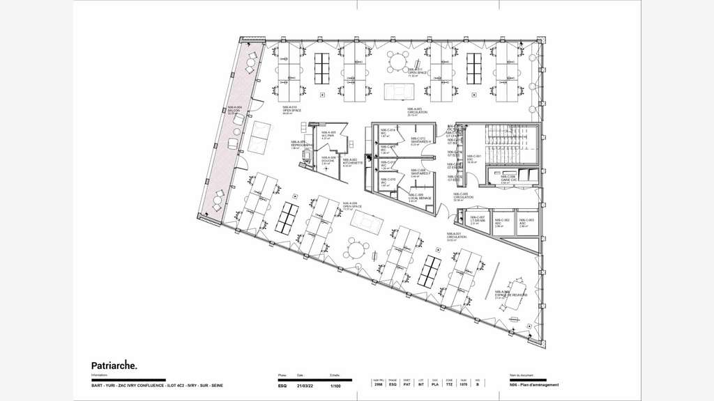 À louer 1 341m² de bureaux Bâtiment Yuri à Ivry