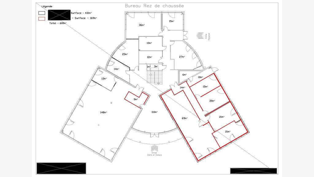 À Louer – Bureaux de 1 200 m² divisibles à Écui
