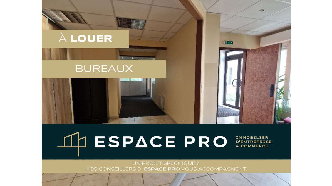A louer bureaux divisibles 225m² au Nord de Caen