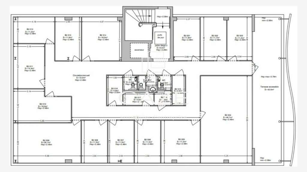 Bureaux de 769m² à louer à Floirac prox rocade