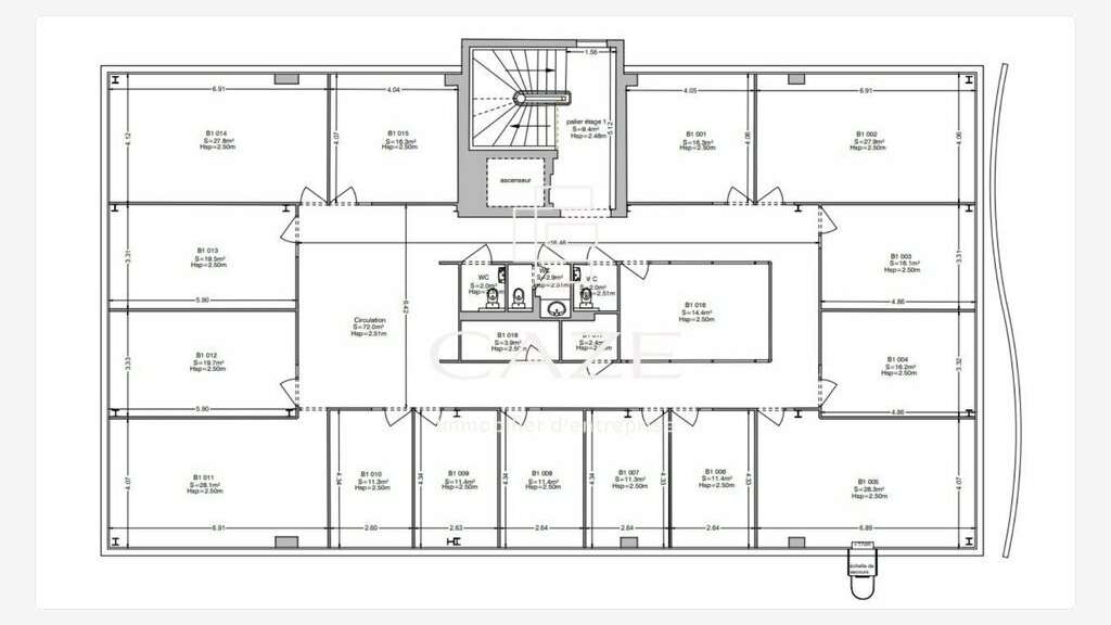 Bureaux de 769m² à louer à Floirac prox rocade