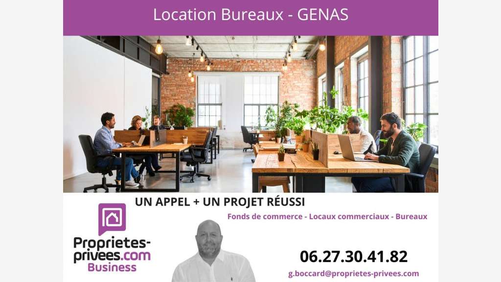 Location magnifique plateau bureaux 825m² à Genas