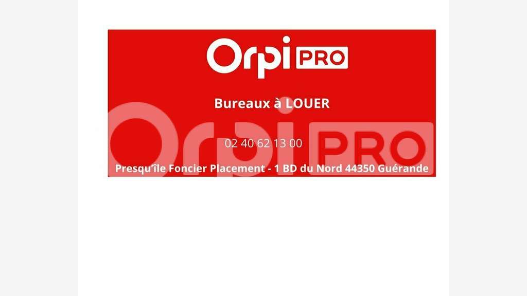 A louer bureaux 142m² à Guérande axe stratégique