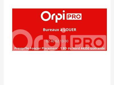 A louer bureaux 142m² à Guérande axe stratégique