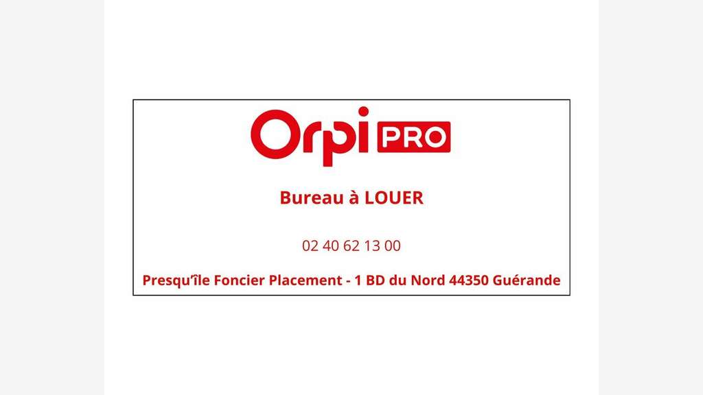 A Louer bureau remis a neuf RDC à Guérande centre 