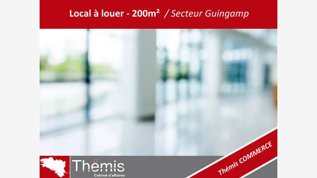 Local de bureaux à louer 200m² secteur Guingamp