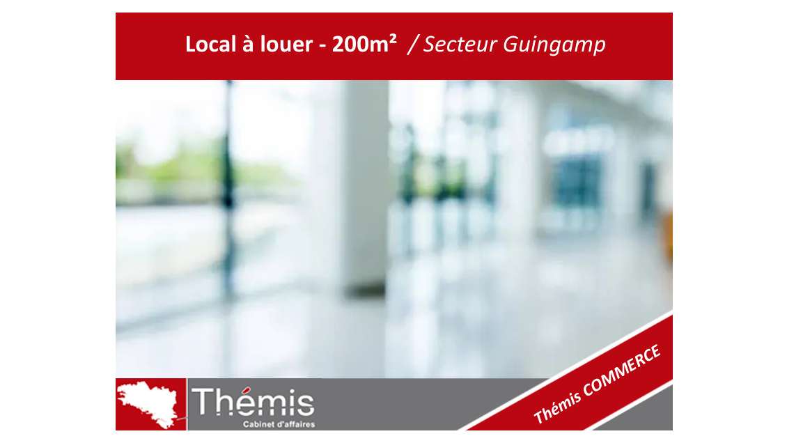 Local de bureaux à louer 200m² secteur Guingamp