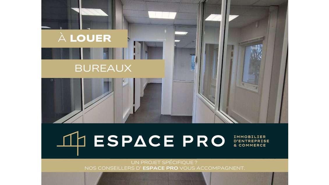 A louer bureaux 383m² RDC au Nord de Caen