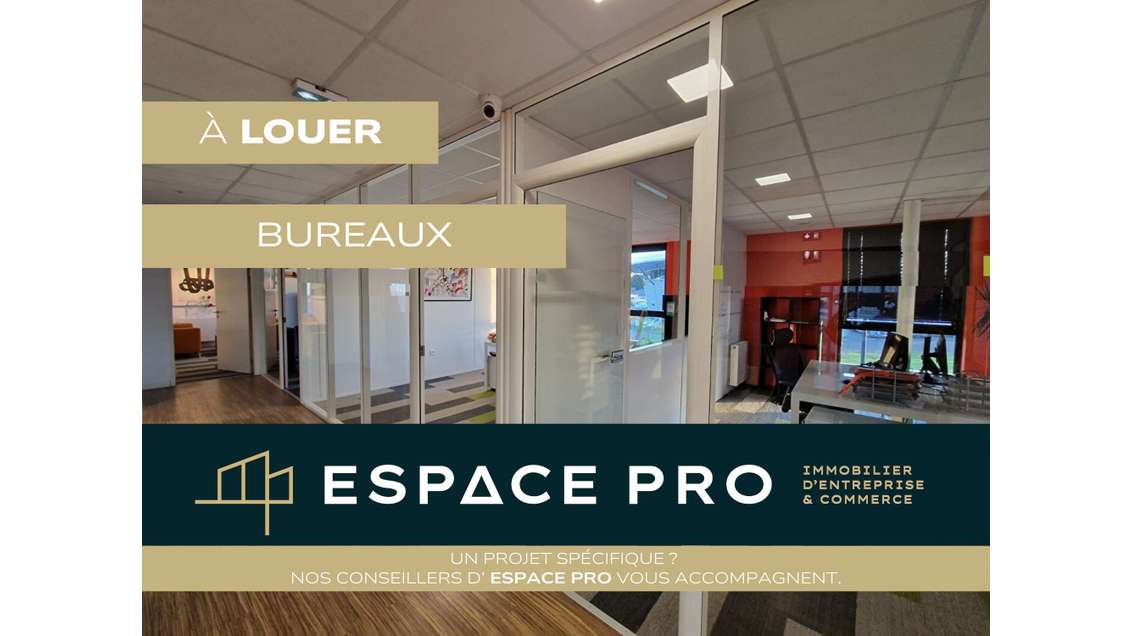 A louer bureaux aménagés 200m² R+1 à Caen Nord