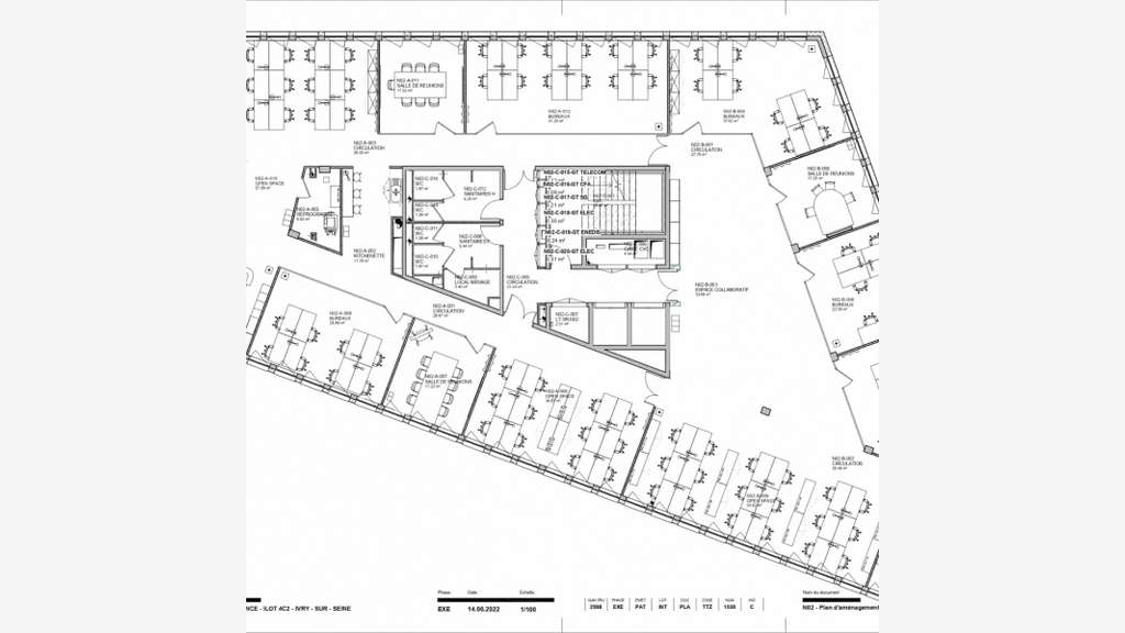 À louer bâtiment Yuri bureaux divisibles 1341m²