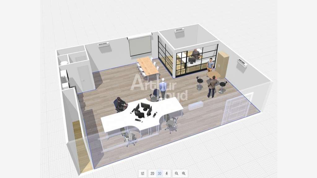 A louer bureaux 100m² La Crèche zone sécurisée
