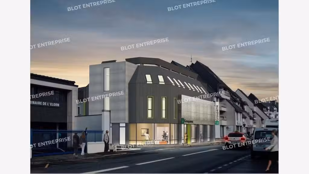 A louer bureaux 217m² belle visibilité Landerneau