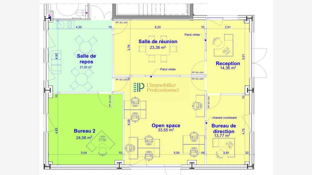 A louer bureaux de 130m² zone de Kerpont Lanester