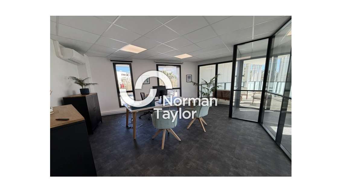 Bureaux aménagés 97m² à louer secteur Lattes