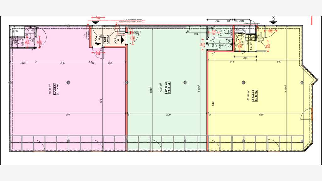 A louer bureaux rénovés 74,19m² Grand Camp