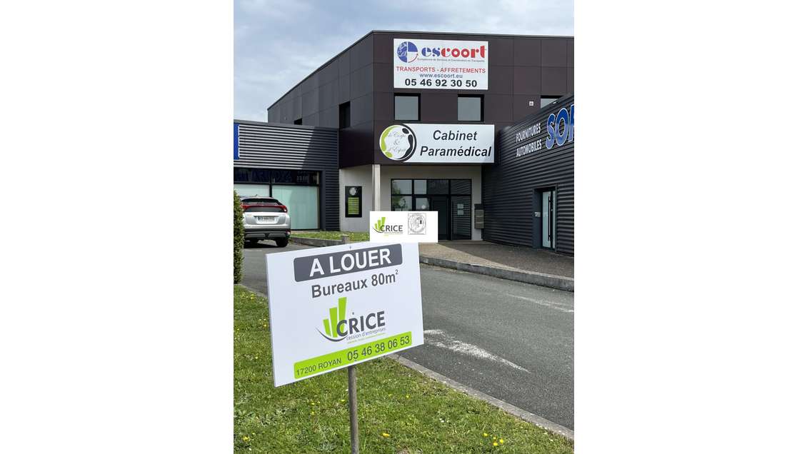 A louer bureaux 80m² RDC à Les Gonds