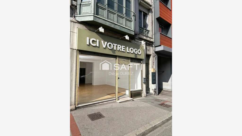 Loue local professionnel rénové 60m² + cave Lille