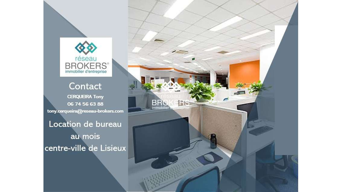 A louer bureaux rénovés 277m² à Lisieux centre