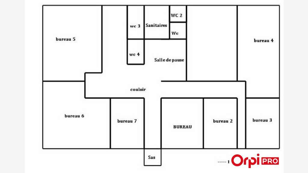 A louer surface de bureaux 192m² en RDC à Lisses