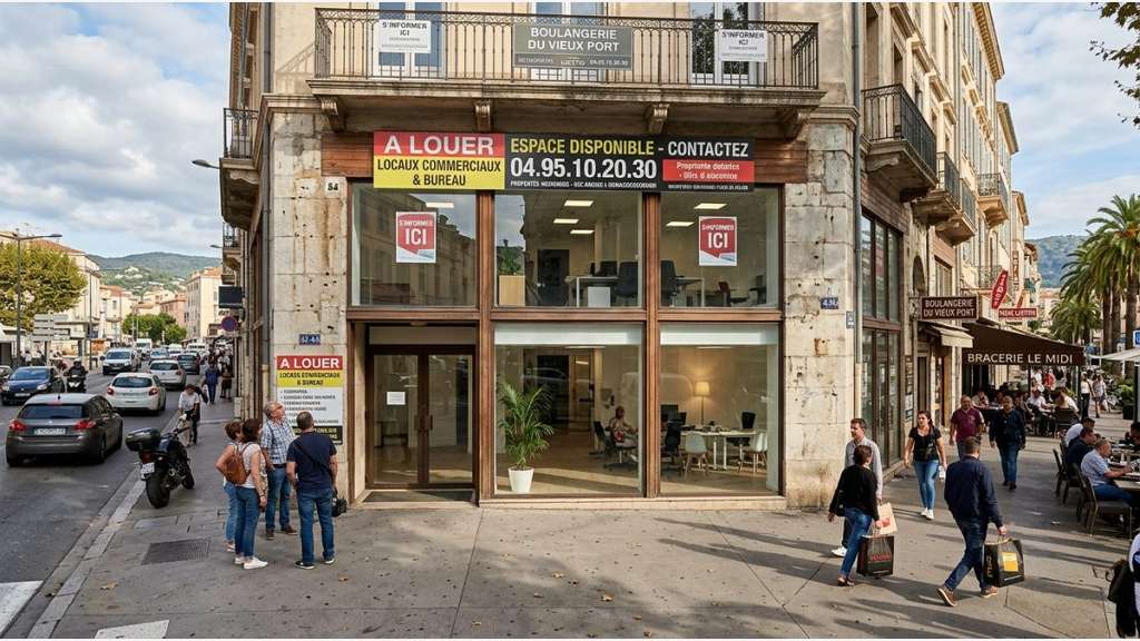 A louer cellule commerciale 110m² Ajaccio Laetitia