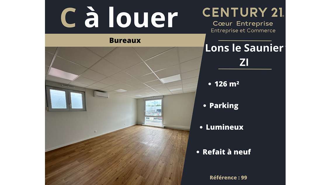 A louer bureaux 126m² Lons Le Saunier ZI