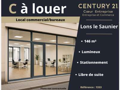 A louer bureaux 146m² Rte Conliège Lons le Saunier