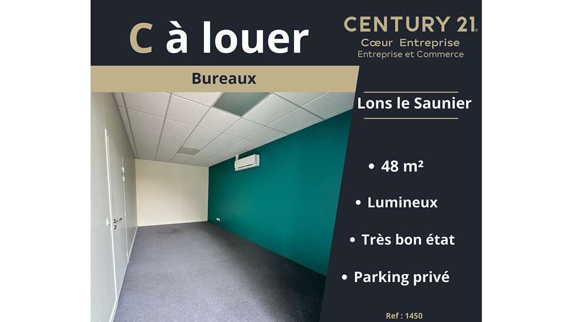 Bureaux 48m² à louer à Lons le Saunier centre