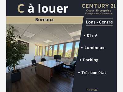 A louer bureaux de 82m² à Lons Le Saunier centre