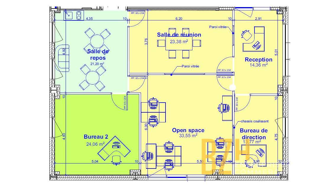 A LOUER - BUREAUX 130 m² - SECTEUR LORIENT