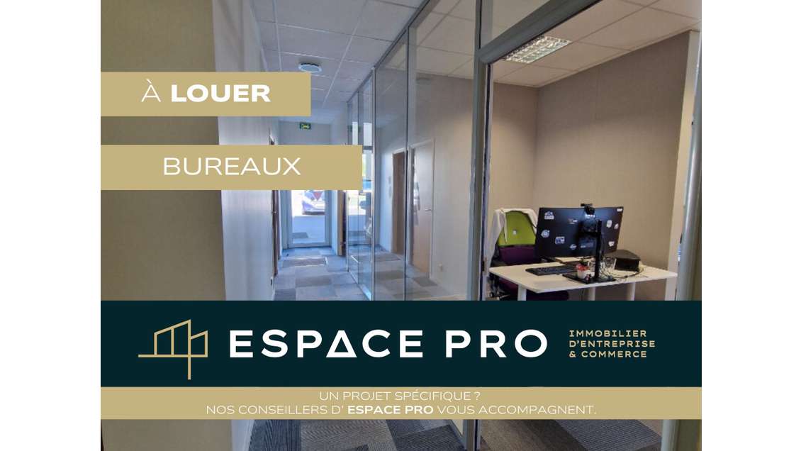 A louer 136m² de bureaux en RDC au Sud de Caen
