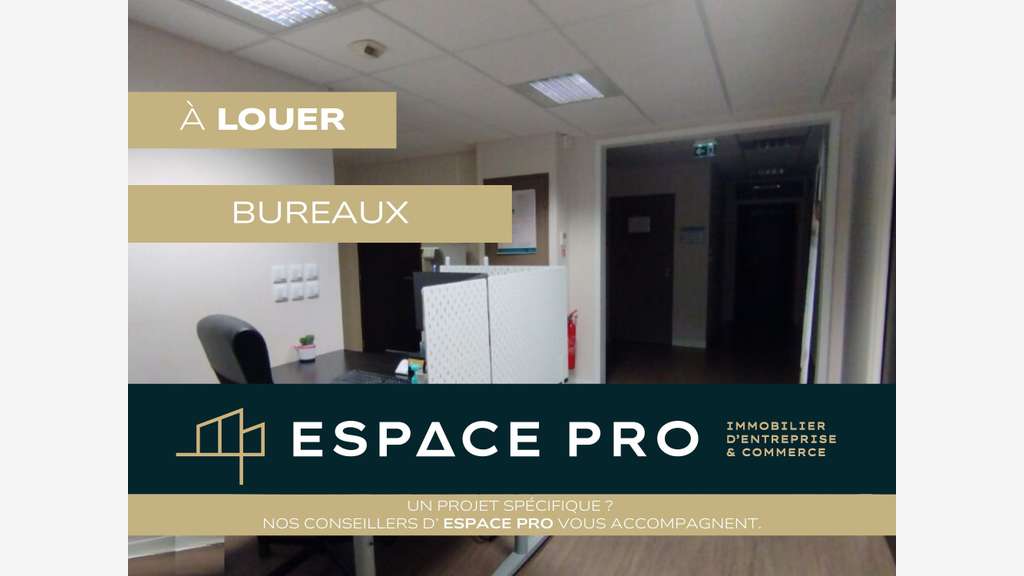 A louer bureaux aménagés 140m² RDC à Louvigny